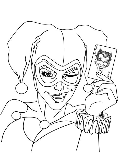 harley quinn coloring pages|printable harley quinn drawings.